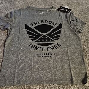 SS🔹️💜Puma Heather Gray Tee with Black Freedom Graphic